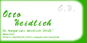 otto weidlich business card